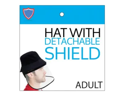 Bulk Buys GE453 - Stylish Adult Bucket Hat with Detachable Face Shield