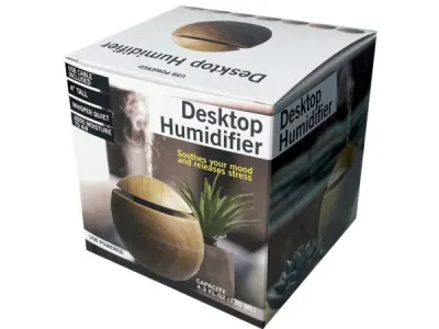 Bulk Buys HF231 - Wooden Design Color Changing Humidifier - 130 ml