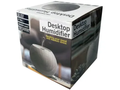 Bulk Buys HF233 - Compact Gray Wooden Humidifier & Purifier 130ml