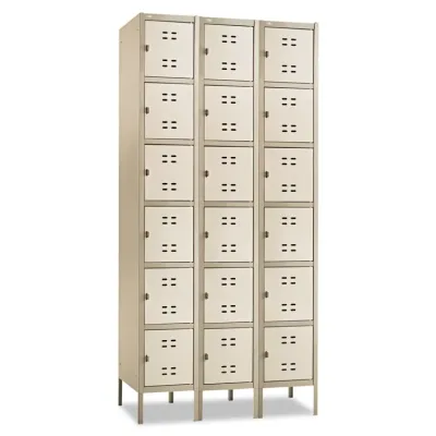 SAFCO PRODUCTS SAF 5524GR - Safco Six-Tier Two-tone Box Locker with Legs - 18 x 12 x 78 