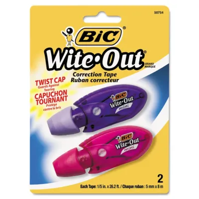 BIC BIC WOMTP21 - BIC Wite-Out Mini Correction Tape 2-pack - 0.20 Width x 19.6