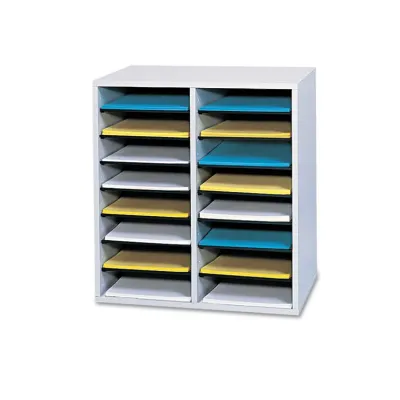 SAFCO PRODUCTS SAF 9422GR - Safco Adjustable Shelves Literature Organizers - 16 Compartm