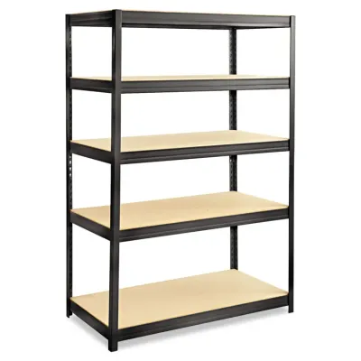 SAFCO PRODUCTS 5247BL - Boltless Black Steel Five-Shelf Shelving Unit