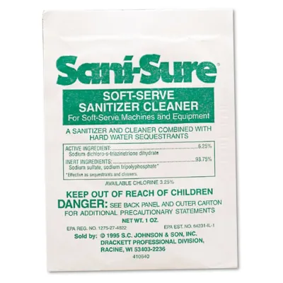 DIVERSEY 90234 - Sani Sure Soft Serve Cleaner & Sanitizer Powder - 1 oz