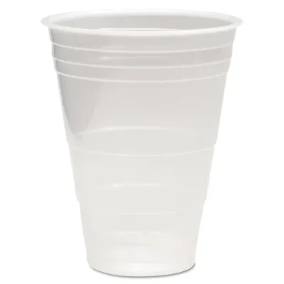 Boardwalk Cleaning Co. BWKTRANSCUP14PK - Translucent 14oz Plastic Cold Cups - 50 Pack