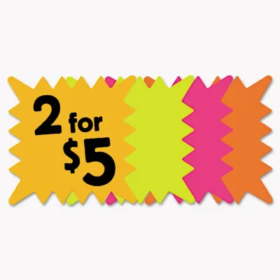 CONSOLIDATED STAMP COS 090244 - Consolidated Stamp Cosco 5x5 Fluorescent Die-cut Sign - 1 Ea