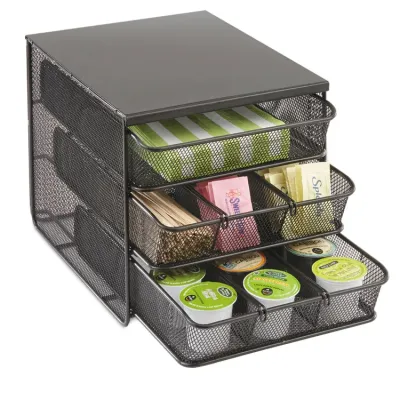 SAFCO PRODUCTS SAF 3275BL - Safco Onyx Hospitality Organizer - 3 Drawer(s) - 3 Divider(s