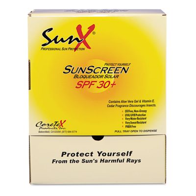 CORETEX PRODUCTS 91664 - WIPES,SUNSCREEN,100BX