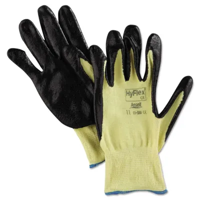 ANSELL LIMITED 205575 - Hyflex Nitrile Gloves, Size 7, YellowBlack
