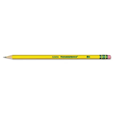 DIXON TICONDEROGA CO. DIX 13872 - Ticonderoga No. 2 Pencils - 2 Lead - Black Lead - Yellow Woo