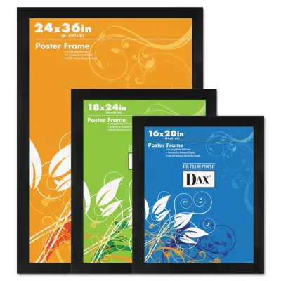 DAX MANUFACTURING INC. 2863W2X - 18x24 Black Solid Wood Poster Frame with Wide Profile