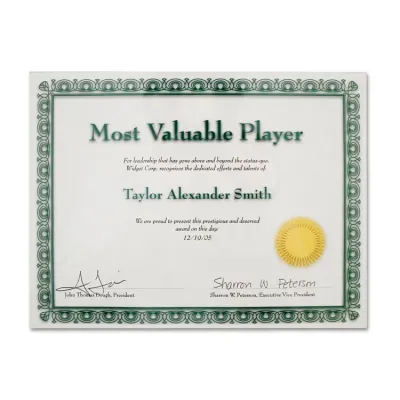 ADVANTUS CORPORATION AVT 75317 - Advantus Panel Wall Acrylic Certificate Holder - Holds 11 x 