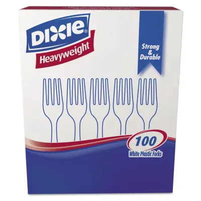DIXIE FOOD SERVICE PTM21 - Mediumweight Plastic Teaspoons - 1000 Count - White