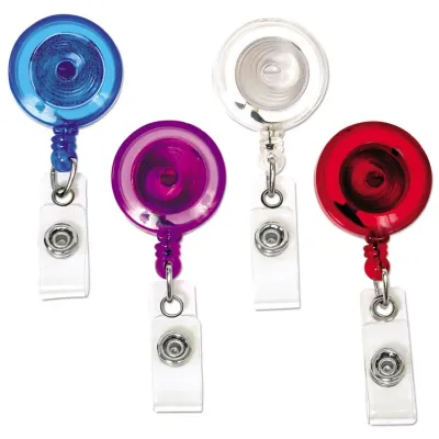 BAUMGARTENS BAU68424 - Black ID Badge Reels with Belt Clip - 25 Pack