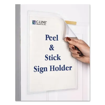 C-LINE CLI 36911 - C-Line Display Pockets - Peel & Stick, 8-12 x 11, 10PK, 3691