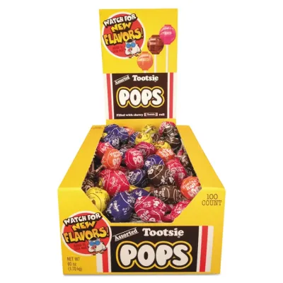 TOOTSIE ROLL INDUSTRIES TOO508 - Tootsie Pops Assorted Flavor Lollipops - 100 Count Box