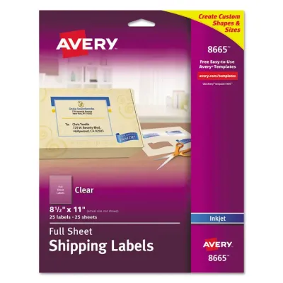 Avery Dennison AVE 8665 - Avery Shipping Label - Permanent Adhesive - Rectangle - Inkj