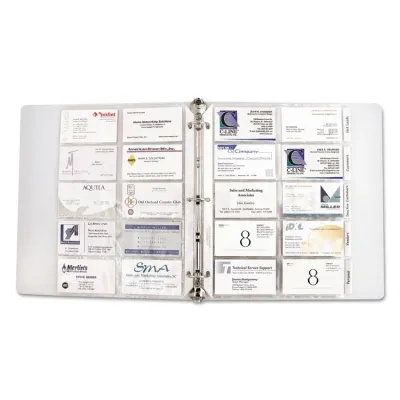 C-LINE CLI 61117 - C-Line Business Card Holder Pages with Index Tabs for Ring B