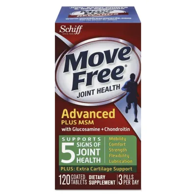 RECKITT BENCKISER 20525-97008 - Move Free Advanced Plus MSM Joint Health Tablets - 120 ct
