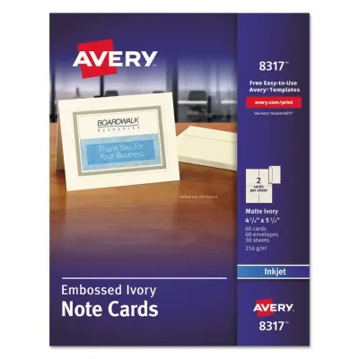 Avery Dennison 03379 - Textured White Note Cards with Envelopes, 50 Pack