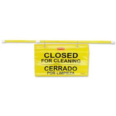 Rubbermaid RCP 9S1500YW - Rubbermaid Commercial Closed For Cleaning Safety Sign - 1 Ea