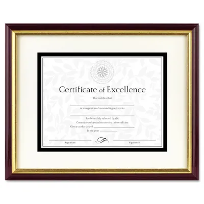DAX MANUFACTURING INC. 2703S2RX - Mahogany Document Frame with Gold Mat, 11x14