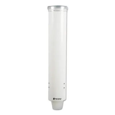 CFS BRANDS C4160WH - White Pull-Type Water Cup Dispenser - Compact Design