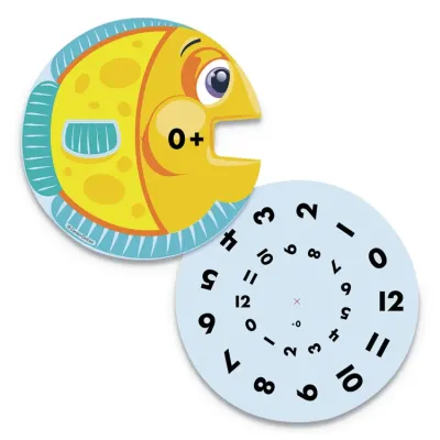 CARSON-DELLOSA EDUCATION 120227 - EZ-SPIN Addition Game for Kids Ages 5-7 - 18 Cards