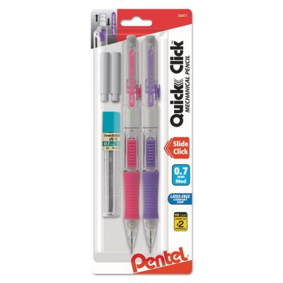 Pentel PD215LEBP2 - PENCIL,QCK CLCK,0.5MM,AST