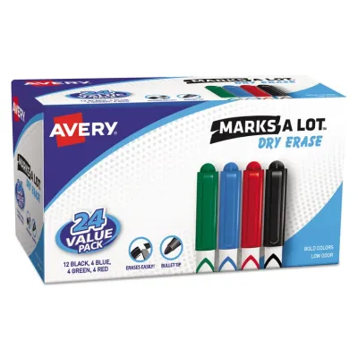 Avery Dennison AVE 24459 - Avery Pen-Style Dry Erase Markers - Bullet Marker Point Styl