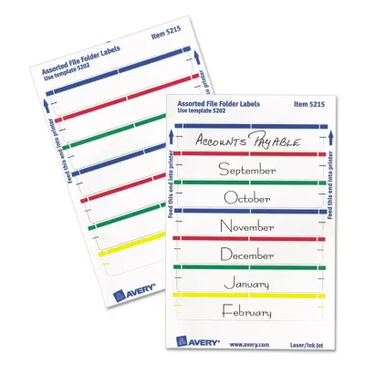 Avery Dennison AVE 05202 - Avery Permanent File Folder Labels - 1116 x 3 716 Length - P