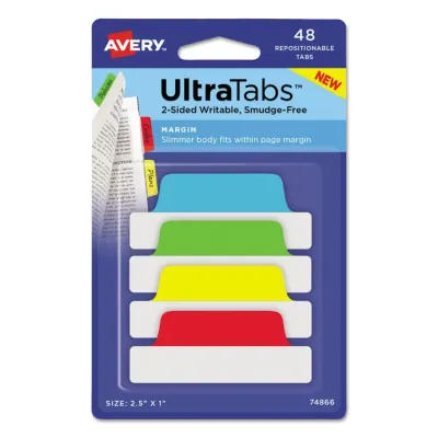 Avery Dennison AVE 74786 - Avery UltraTabs Repositionable Margin Tabs - 24 Tab(s) - 1 T