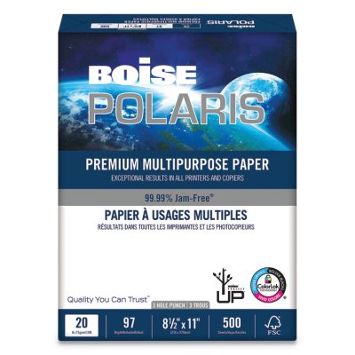 CASCADES POL-8511-P - PAPER,3HP,8.5X11,20LB,WHT