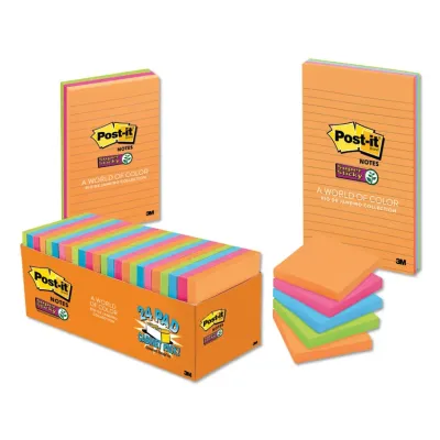 3M MMM 65424SSAU - Post-it Super Sticky Notes - Rio de Janeiro Color Collection