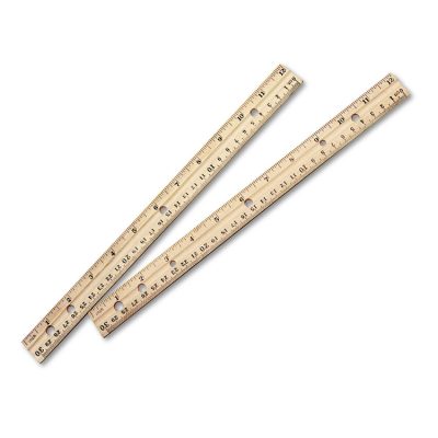 CHARLES LEONARD 77120 - RULER,12 DBL BEVELED,WN