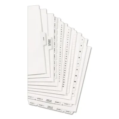 Avery Dennison 133-4 - Avery Standard Collated Legal Exhibit Divider Sets - Avery S
