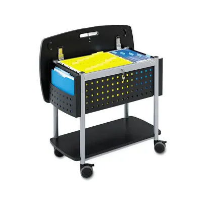 SAFCO PRODUCTS SAF 5370BL - Safco Scoot Mobile File Cart - 200 lb Capacity - 4 Casters -