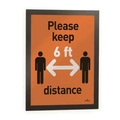 DURABLE OFFICE PRODUCTS DBL 476923 - DURABLE DURAFRAME Self-Adhesive Magnetic Tabloid Sign Holder