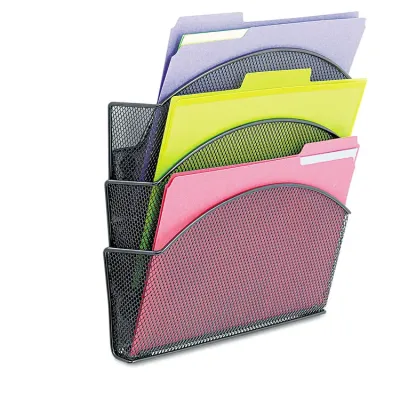 SAFCO PRODUCTS SAF 4176BL - Safco Black Magic Magnetic Single File Pocket - 7.3 Height x
