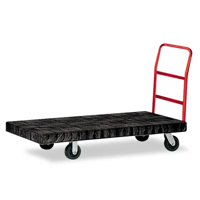 Rubbermaid RCP 443600BLA - Rubbermaid Commercial Heavy-duty Platform Truck - Push Handl