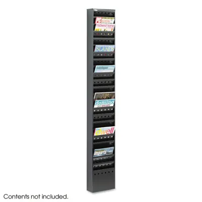 SAFCO PRODUCTS SAF 4322BL - Safco 23-Pocket Steel Magazine Rack - 23 Pocket(s) - 65.5 He