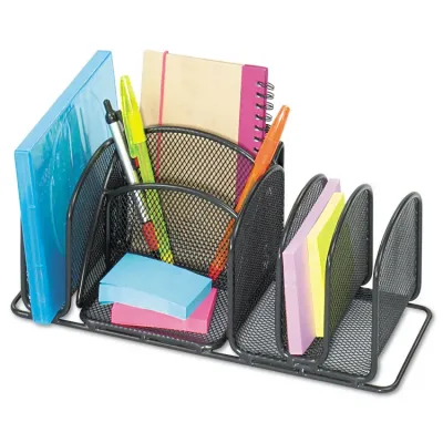 SAFCO PRODUCTS SAF 3251BL - Safco Onyx Deluxe Desktop Organizer - 12.6 Height x 4.3 Widt