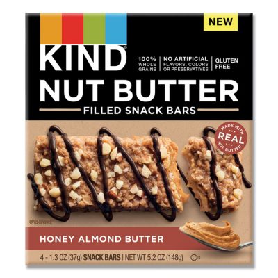 KIND LLC KND 26289 - KIND Nut Butter Snack Bars - Low Sodium, Gluten-free, Trans 