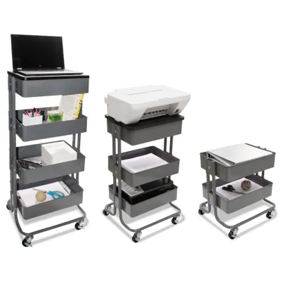 VERTIFLEX PRODUCTS VF51025 - Gray Multi-Use Standing Workstation Cart
