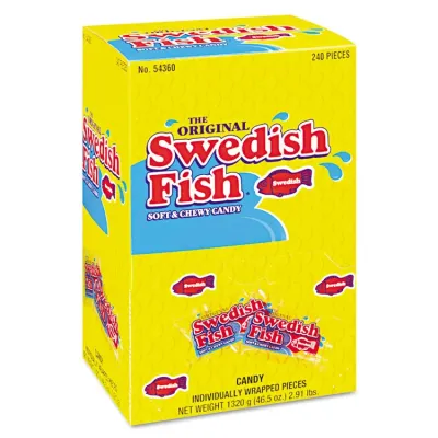 MONDELEZ INTERNATIONAL 00 70462 43146 00 - Swedish Fish Candy Snack Box - 240 Pieces