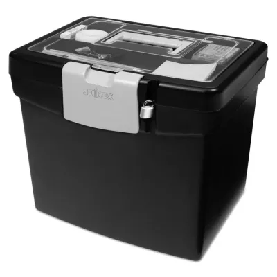 STOREX STX 61504U01C - Storex Portable File Storage Box with XL Lid - External Dime