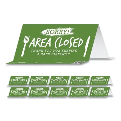 TABBIES 79062 - Sorry! Area Closed Tent Card - 10 Pack