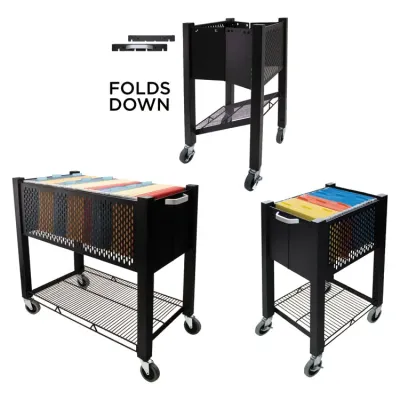 VERTIFLEX PRODUCTS VRT VF53002 - Vertiflex InstaCart Sidekick File Cart - 4 Casters - 2.75 Ca