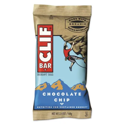 CLIF BAR & COMPANY CBC 160004 - Clif Bar Chocolate Chip Energy Bar - Individually Wrapped - 