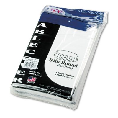 TABLEMATE PRODUCTS, CO. 84WH - COVER,TBL,RND,84,WE,6PK